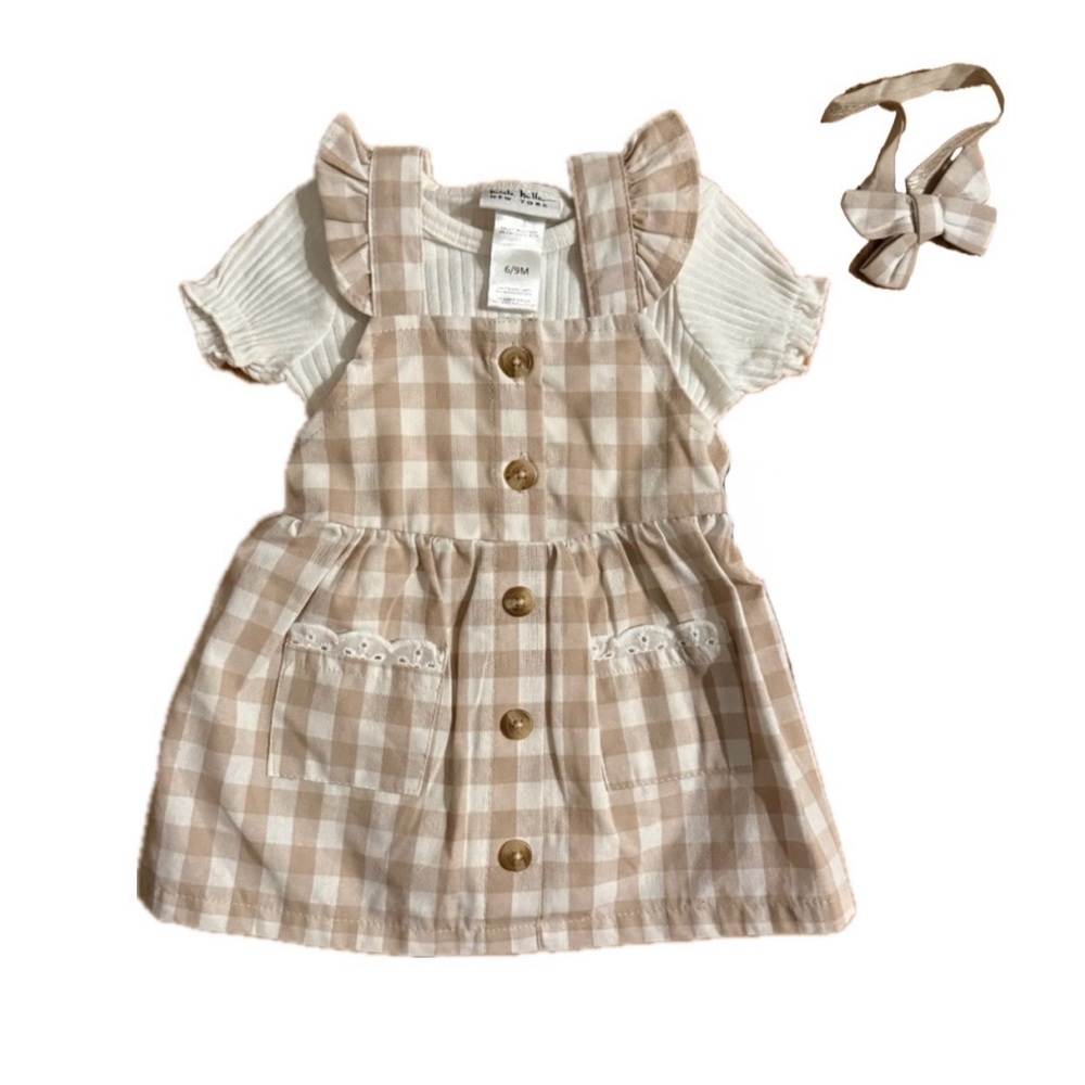 Nicole Miller Baby Girl 2 Piece Outfit Set W/Matching Headband